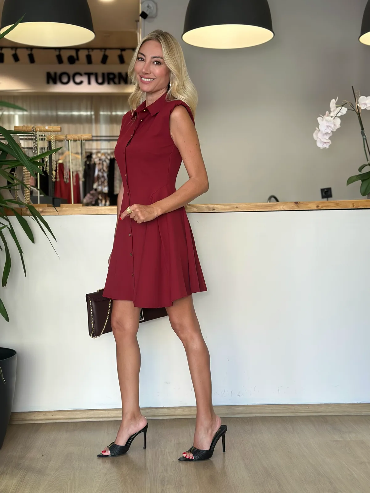 Bordo Volanlı Tasarım Elbise Askı00311 - ₺4.639,99 | ASKI BOUTIQUE Balat Bordo Volanlı Tasarım Elbise Askı00311 Elbise - Detay Görseli 4 | ASKI BOUTIQUE Balat