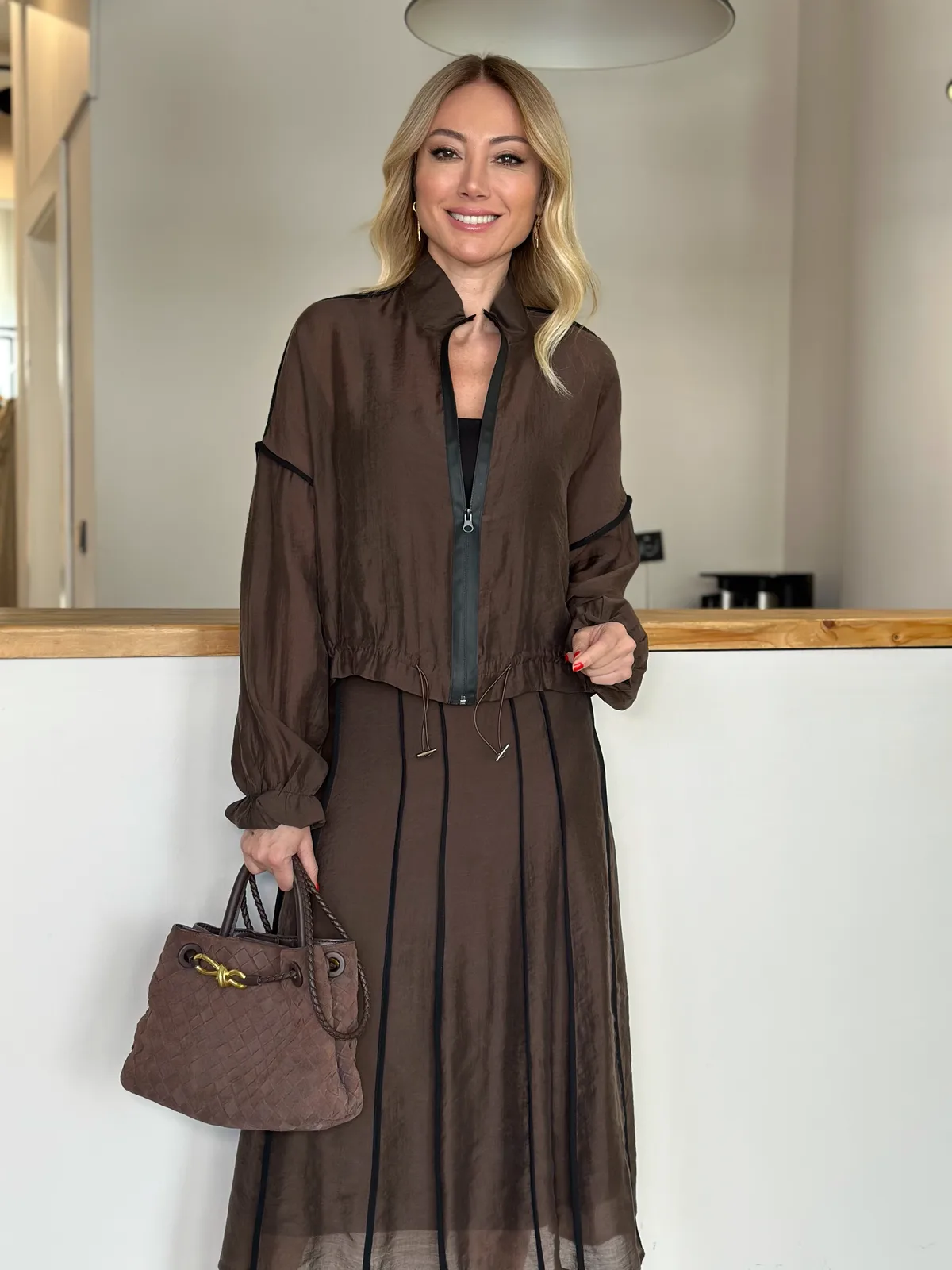 Kahve Siyah Şeritli Etek Askı0078 - ₺499,99 | ASKI BOUTIQUE Balat Kahve Siyah Şeritli Etek Askı0078 Etek - Detay Görseli 4 | ASKI BOUTIQUE Balat