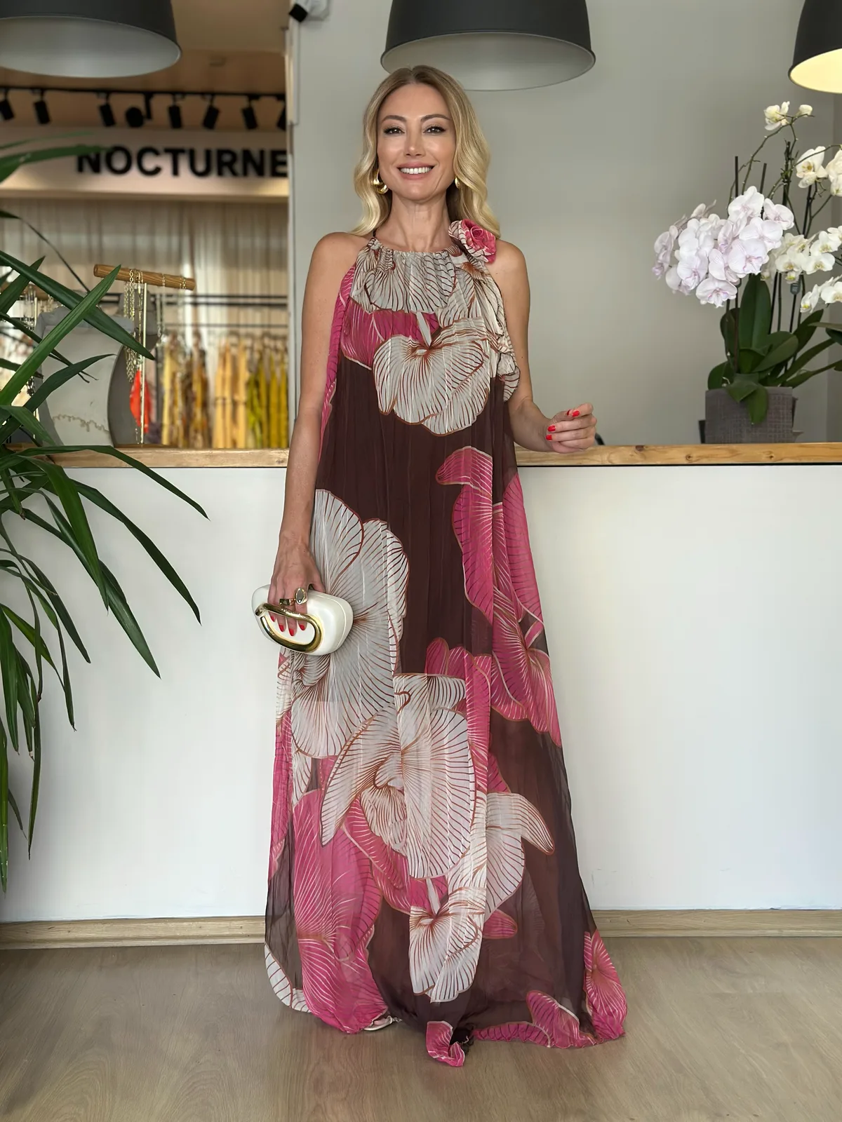 Milano Pembe Tasarım Elbise Askı00181 - ₺4.499,99 | ASKI BOUTIQUE Balat Milano Pembe Tasarım Elbise Askı00181 Elbise | ASKI BOUTIQUE Balat