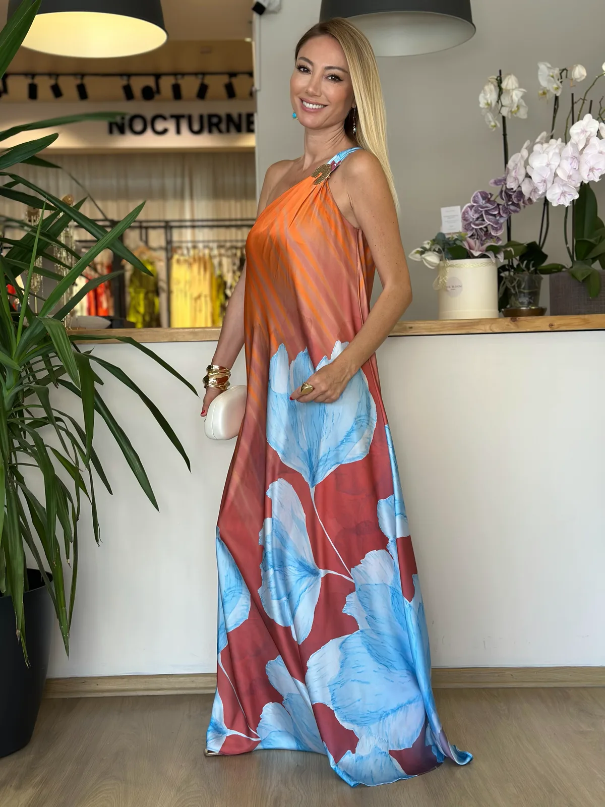 Orange Tasarım Tek Omuz Elbise Askı00203 - ₺4.769,99 | ASKI BOUTIQUE Balat Orange Tasarım Tek Omuz Elbise Askı00203 Elbise - Detay Görseli 4 | ASKI BOUTIQUE Balat