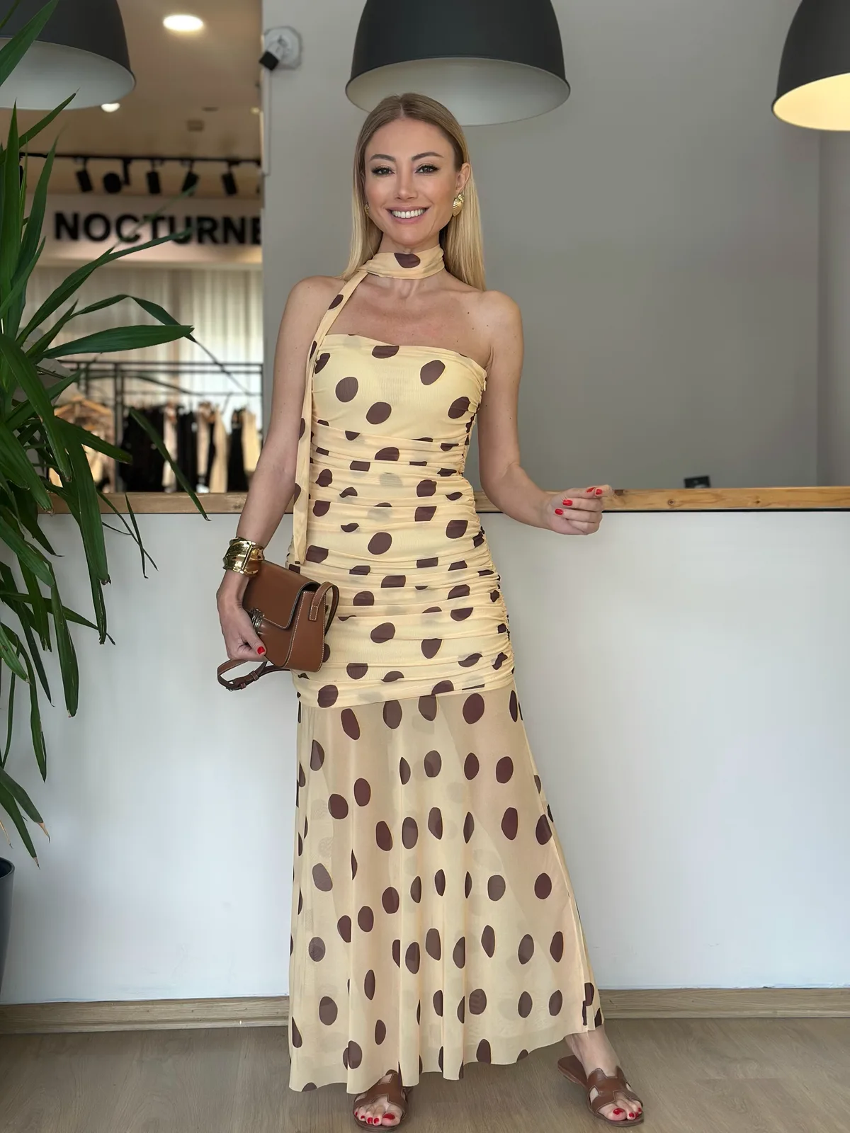 Puantiyeli Bağlama Detaylı Sarı Elbise Askı0063 - ₺999,99 | ASKI BOUTIQUE Balat Puantiyeli Bağlama Detaylı Sarı Elbise Askı0063 Elbise | ASKI BOUTIQUE Balat