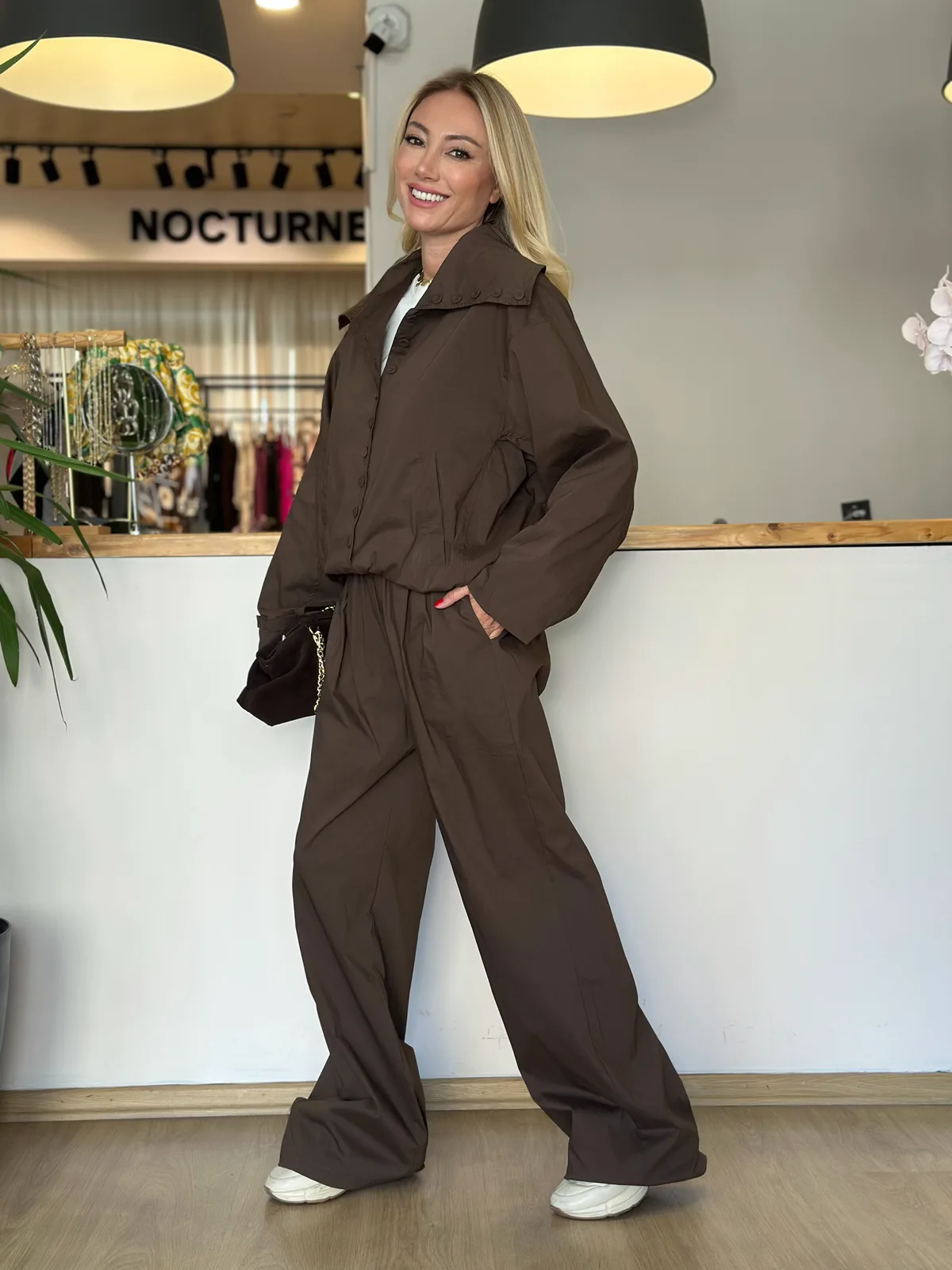 Tensel Kahve Bel Lastikli Pantolon Askı00344 - ₺2.099,99 | ASKI BOUTIQUE Balat Tensel Kahve Bel Lastikli Pantolon Askı00344 Pantolon - Detay Görseli 3 | ASKI BOUTIQUE Balat