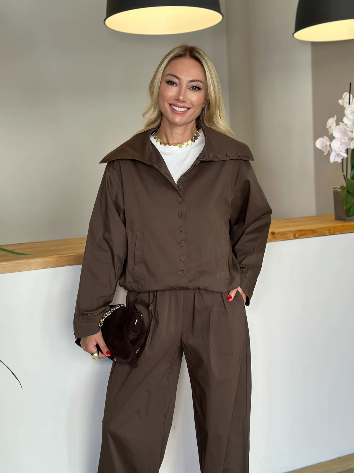 Tensel Kahve Tasarım Ceket Askı00343 - ₺3.749,99 | ASKI BOUTIQUE Balat Tensel Kahve Tasarım Ceket Askı00343 Ceket | ASKI BOUTIQUE Balat